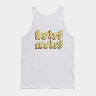 Hotel Motel // Vintage Rainbow Typography Style // 70s Tank Top